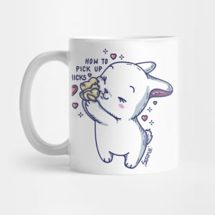 Kawaii Cute bunny rabbit knows how to pick up chicks Mug